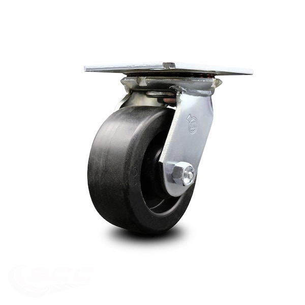 5 Inch Heavy Duty Top Plate Polyolefin Swivel Caster with Roller Bearing SCC